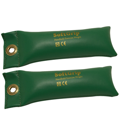 [10-0353-2] CanDo SoftGrip Hand Weight - 2 lb - Green - pair