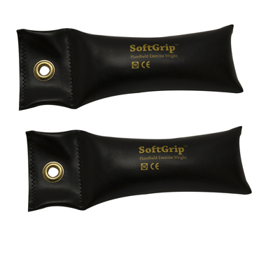 [10-0355-2] CanDo SoftGrip Hand Weight - 3 lb - Black - pair