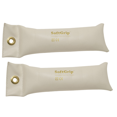 [10-0356-2] CanDo SoftGrip Hand Weight - 4 lb - Silver - pair