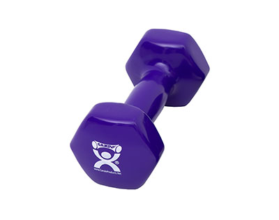 [10-0556-1] CanDo vinyl coated dumbbell - 7 lb - Purple, each