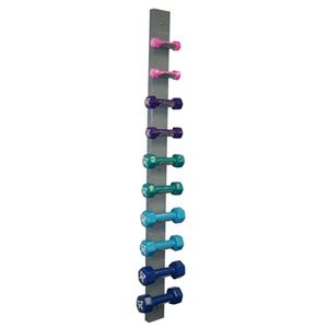 [10-0564] CanDo vinyl coated dumbbell - 10-piece set with Wall Rack - 2 each 1, 2, 3, 4, 5