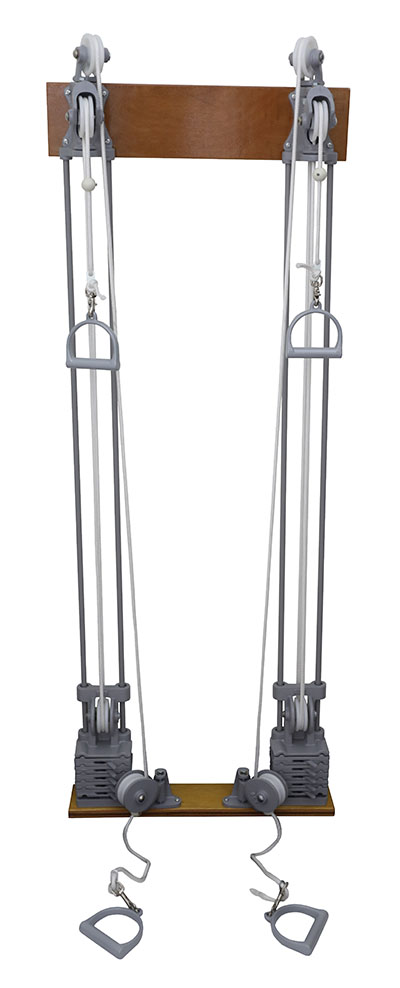 [10-0661] Chest Weight Pulley System - Dual handle (lower, mid) - two towers - 10 x 2.2 lb weights