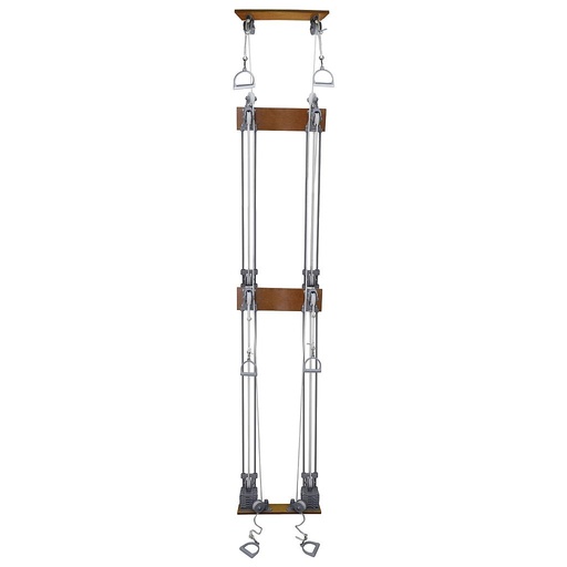 [10-0662] Chest Weight Pulley System - Triplex handle (lower, mid, upper) - two towers - 10 x 2.2 lb weights