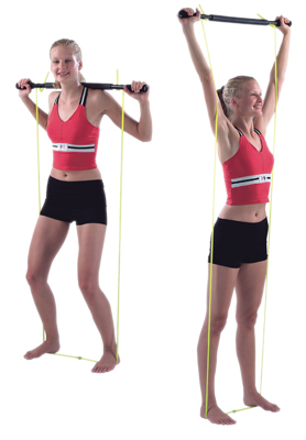 [10-2979] Padded Exercise Bar with Tubing, Unweighted