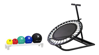 [10-3137] CanDo Circular Ball Rebounder, Metal Rack, 5-Piece Set (1 ea: 2, 4, 7, 11, 15 lb.)