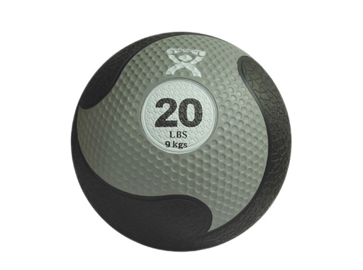 [10-3147] CanDo, Firm Medicine Ball, 11" Diameter, Silver, 20 lbs.