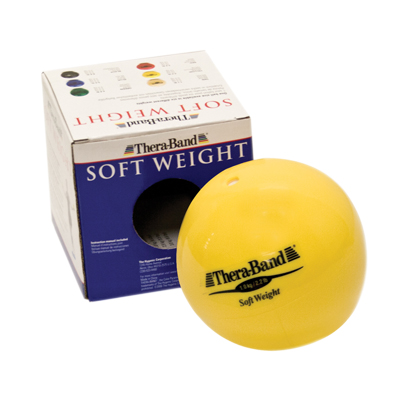 [10-3151] TheraBand Soft Weights ball - Yellow - 1 kg, 2.2 lb