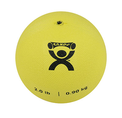 [10-3171] CanDo, Soft and Pliable Medicine Ball, 5" Diameter, Yellow, 2 lbs.