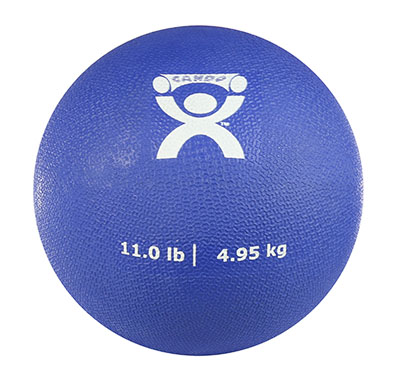 [10-3174] CanDo, Soft and Pliable Medicine Ball, 7" Diameter, Blue, 11 lbs.