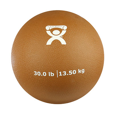 [10-3178] CanDo, Soft and Pliable Medicine Ball, 9" Diameter, Gold, 30 lbs.