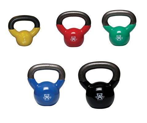 [10-3199] CanDo vinyl-coated kettlebell - 5-piece set (1 each: 5, 7.5, 10, 15, 20 lb)