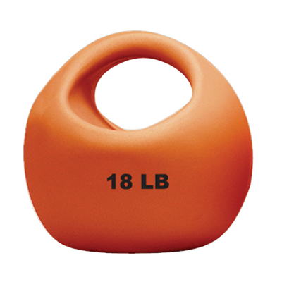 [10-3298] CanDo One Handle Medicine Ball - 18 lb - Gold