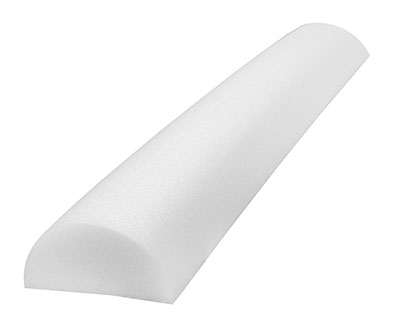 [30-2110-24] CanDo Foam Roller - White PE foam - 6" x 36" - Half-Round - Case of 24