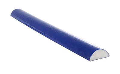 [30-2245] CanDo Foam Roller - PE foam, Blue TufCoat Finish - 4" x 36" - Half-Round
