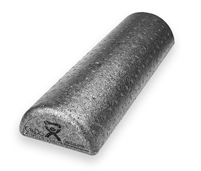 [30-2292] CanDo Foam Roller - Black Composite - Extra Firm - 6" x 18" - Half-Round
