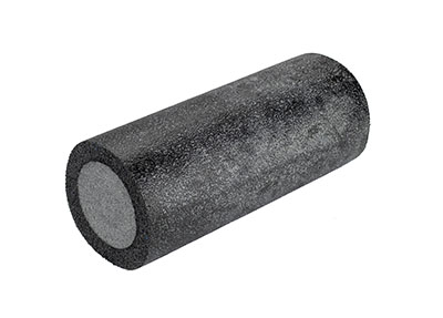 [30-2394] CanDo 2-Layer Round Foam Roller - 6" x 30" - Black - Extra-Firm