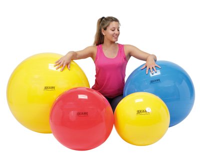 [30-1700] PhysioGymnic Inflatable Exercise Ball - Yellow - 18" (45 cm)