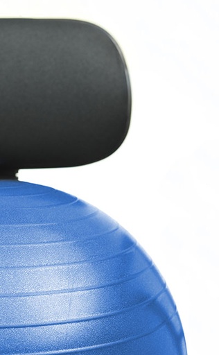 [30-1790B] CanDo Ball Chair - Metal - Mobile - with Back - no Arms - with 22" Blue Ball