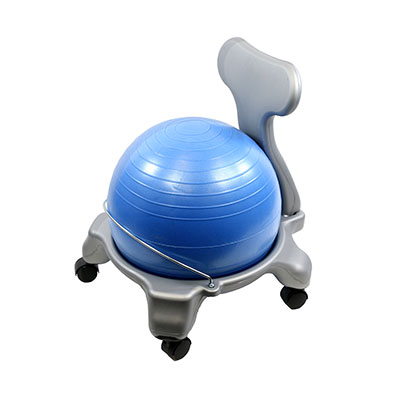 [30-1795] CanDo Ball Chair - Plastic - Mobile - with Back - Child Size - with 15" Ball