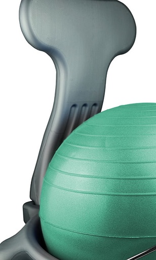 [30-1795G] CanDo Ball Chair - Plastic - Mobile - with Back - Child Size - with 15" Green Ball