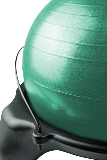 [30-1796G] CanDo Ball Stool - Plastic - Mobile - No Back - Adult Size - with 22" Green Ball