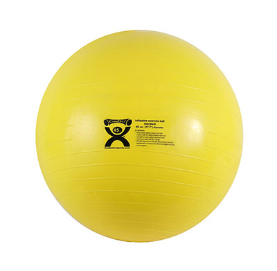[30-2071] CanDo inflatable ABS ball, 45 cm (17.7 in), yellow