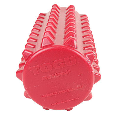 [30-4461R] Actiroll Spiked Massage Roller, Short - 12" x 5" - Red