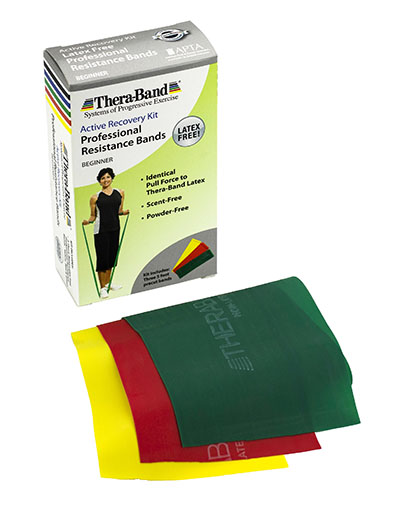 [10-1041] TheraBand Prescription pack, light, (yellow, red, green) Latex Free band