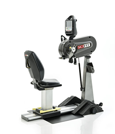 [10-6052] SciFit PRO1 Upper Body Exerciser, Adjustable Tilt Head and Cranks, Wheelchair Platform, 6" Taller Mast, Standard Seat