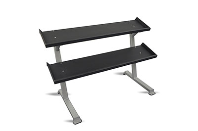 [10-7137] Inflight Fitness, 69" 2-Tier Dumbbell Rack, Tray Style