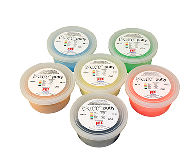[10-1416] Puff LiTE Exercise Putty - 6 piece set - 90cc - 1 of each