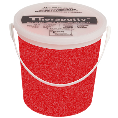 [10-2785] CanDo Sparkle Theraputty Exercise Material - 5 lb - Red - Soft