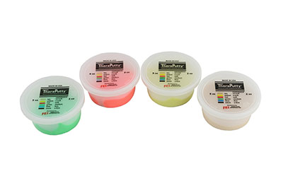 [10-2795] CanDo Scented Theraputty Exercise Material - 2 oz - 4-piece set (tan-green)