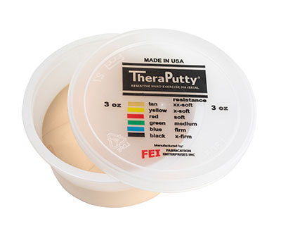 [10-0957] CanDo Theraputty Exercise Material - 3 oz - Tan - XX-Soft