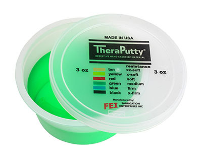[10-0969] CanDo Theraputty Exercise Material - 3 oz - Green - Medium