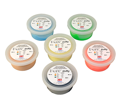 [10-1406] Puff LiTE Exercise Putty - 6 piece set - 60cc - 1 of each