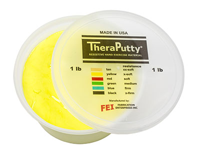 [10-2641] CanDo Antimicrobial Theraputty Exercise Material - 1 lb - Yellow - X-soft