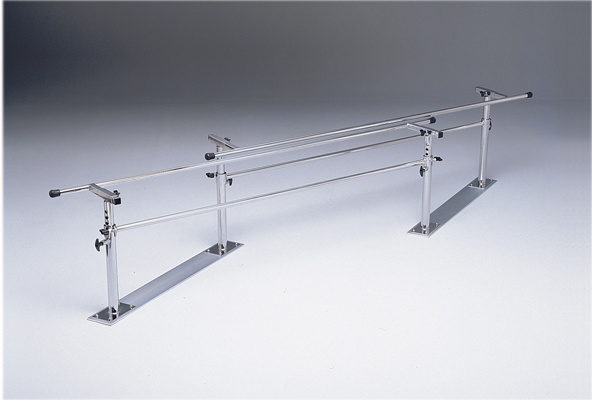 [15-4005] Parallel Bars, steel base, folding, height and width adjustable, 10' L x 16" - 24" W x 22" - 36" H