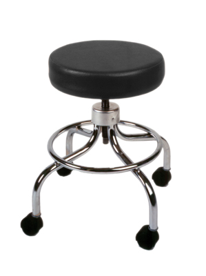 [16-1100] Mechanical mobile stool, no back, 18" - 24" H, specify upholstery color