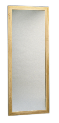 [19-1110] Glass mirror, wall mount, vertical, 22" W x 60" H