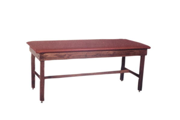 [15-1001] wooden treatment table - H-brace, upholstered, 78&quot; L x 24&quot; W x 30&quot; H