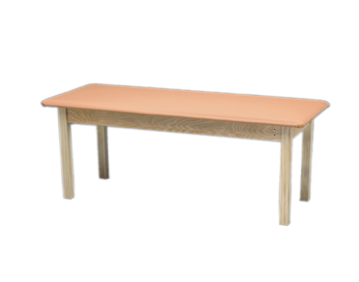 [15-1010] wooden treatment table - standard, upholstered, 72" L x 24" W x 30" H