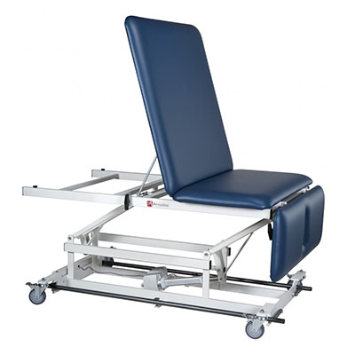 [15-1529B] Treatment Table - 3 Section Top w/Non-elevating center, Bariatric 40&quot;W, 220V, Crated
