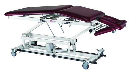 [15-1533] treatment table - electric hi-low, 76" L x 27" W x 18"- 37" H, 5-section, casters