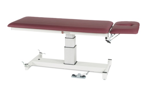 [15-1537] treatment table - electric pedestal hi-low, 76" L x 27" W x 24" - 36" H, 2-section