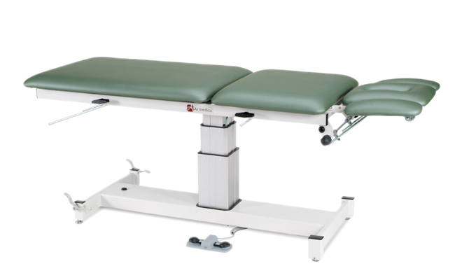 [15-1543B] Treatment Table - 5 Section Top w/Elevating Center Pedestal Design, 220V, Crated