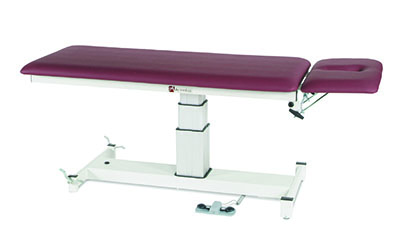 [15-1738] Armedica Treatment Table - Motorized Pedestal Hi-Lo, 2 Section, Pre-Natal Cutout & Insert