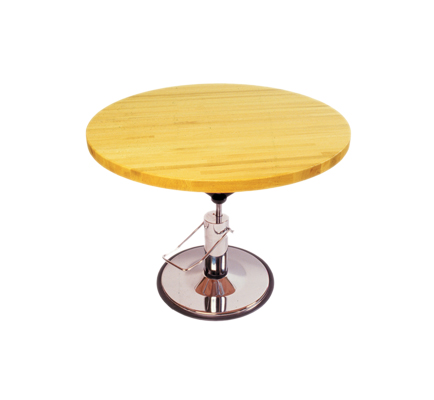 [15-3300] CanDo Work Table, Circular, Hydraulic Hi-Low, 28" - 36" H, 36" diameter