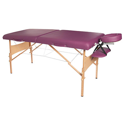 [15-3732BUR] Deluxe massage table, 30" x 73", burgundy