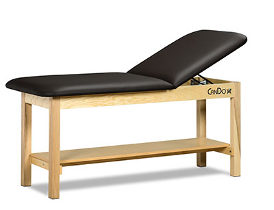 [15-4232] CanDo Treatment Table w/ Adjustable Back & Shelf, 400 LB Capacity, 72"L x 30"W x 31"H